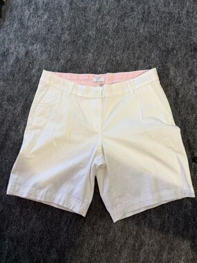 Women's White Cotton Chino Bermuda Shorts 12p